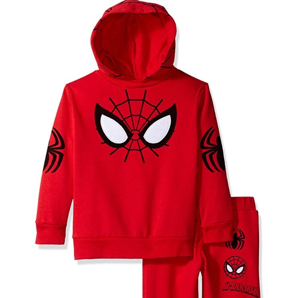 Two piece Spider-Man costume hoodie and pants set